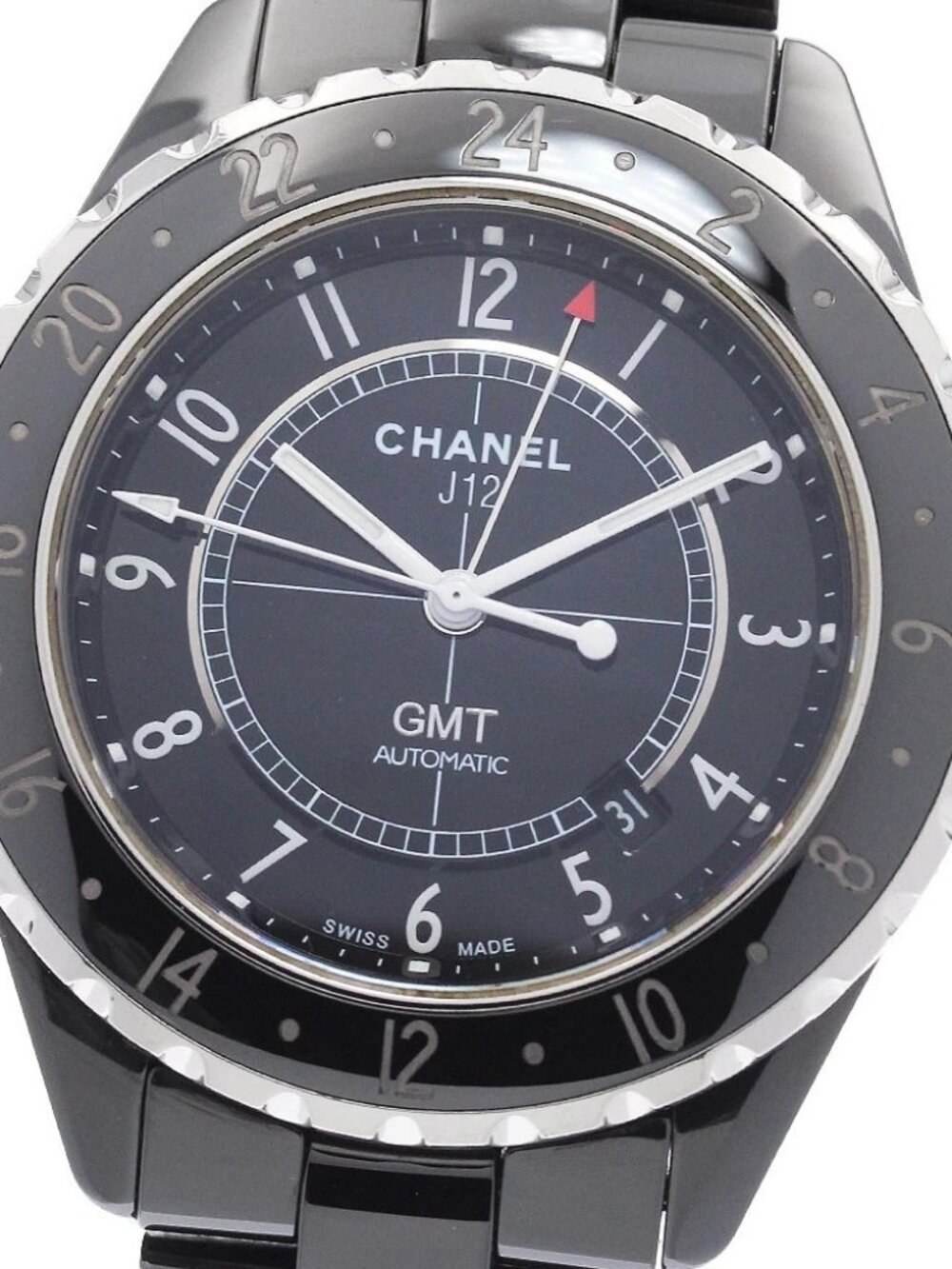 CHANEL J12 H2012 GMT black ceramic black Dial Automatic Men's Watch_956354